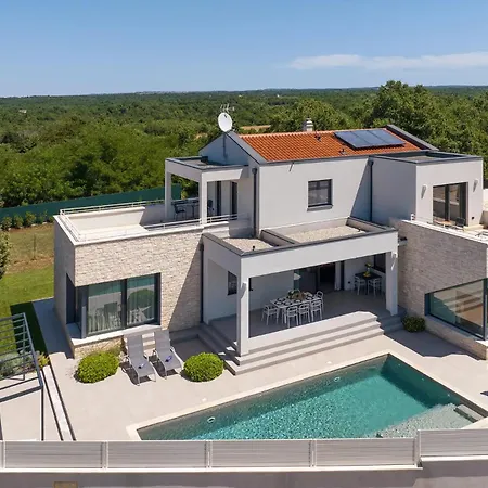 Βίλα Anni For 10 People In With Heated Pool, Sea View & Kids And Playground